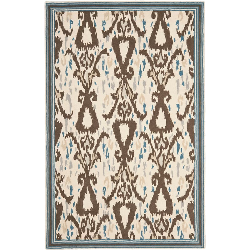 Martha Stewart by SAFAVIEH Ikat Pendant Wool Rug - 4' x 6' - Mariner