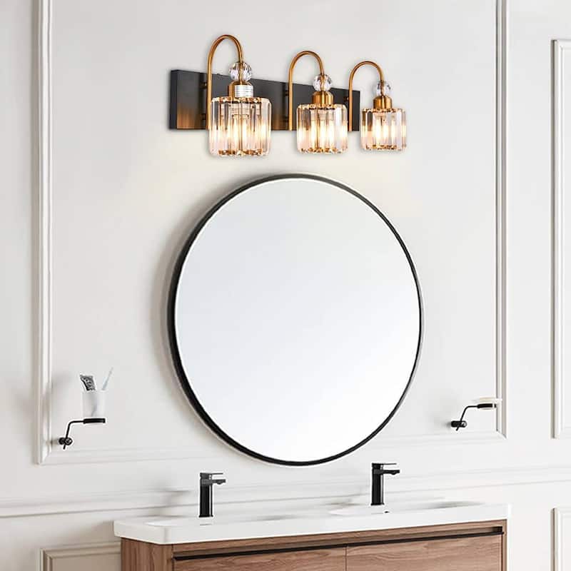 Dimmable Vanity Light With Crystal Accent