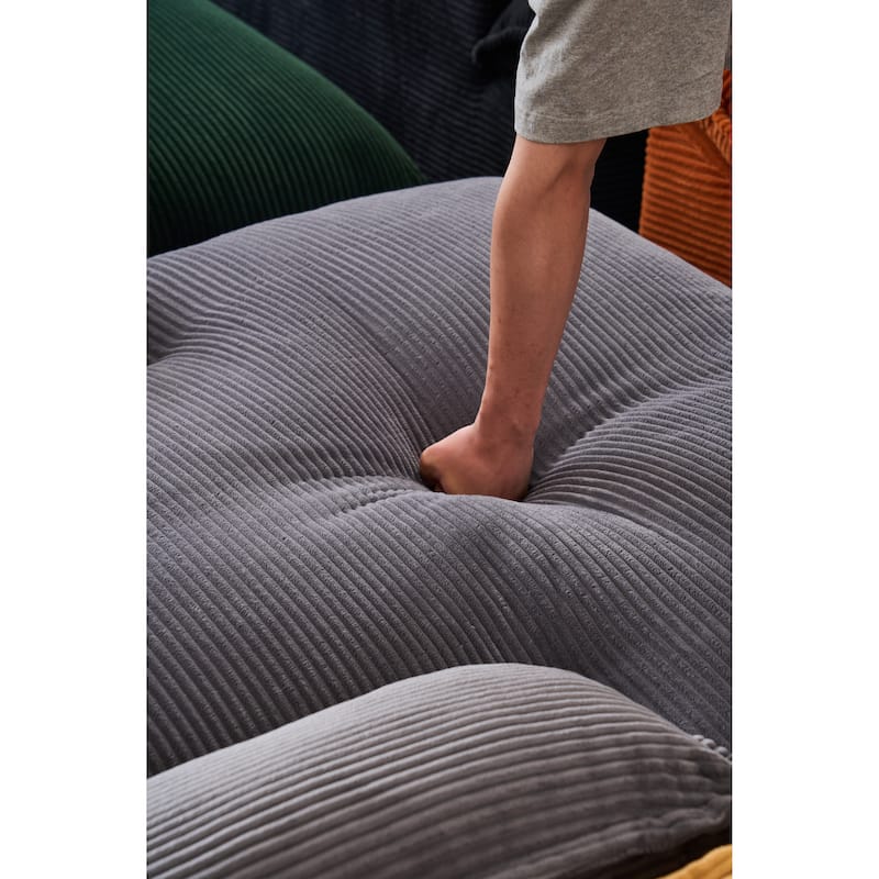 Oversized Single Chaise Lounge Sofa Armchair for Living Room, Corduroy Upholstered Accent Reading Chair Lounge Chair