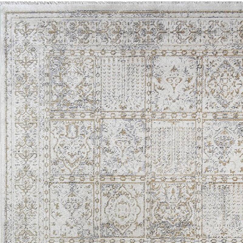 Cepaf Distressed Traditional Stain Resistant with Fringe Soft Durable Area Rug By HomeRoots