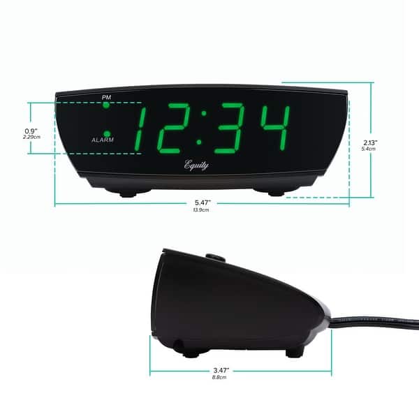 Equity 75902 Green LED 0.9 Inch Digital Alarm Clock - Bed Bath & Beyond ...
