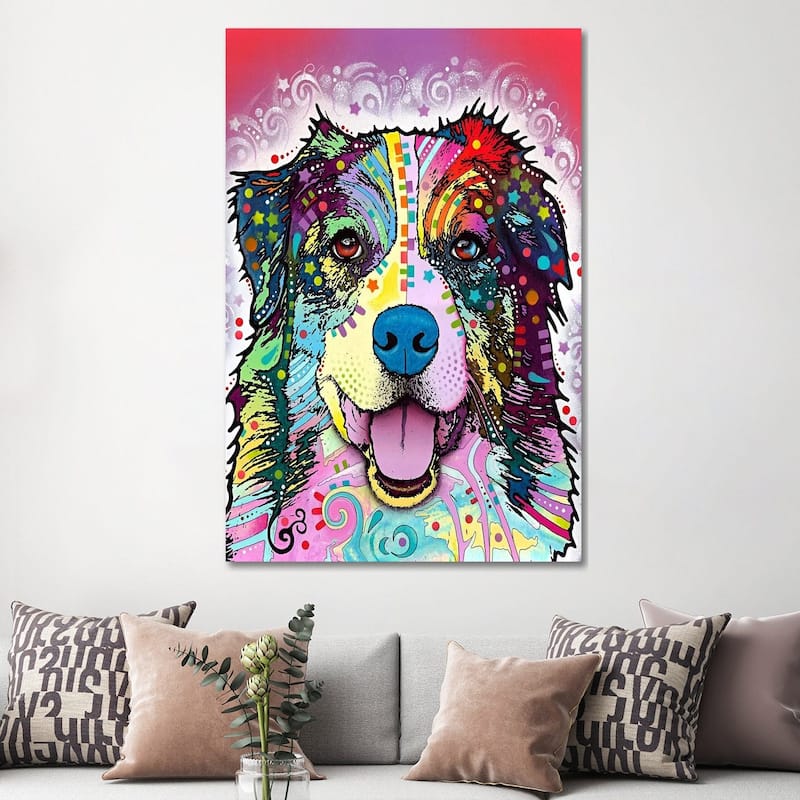 iCanvas "Australian Shepherd" by Dean Russo Canvas Print