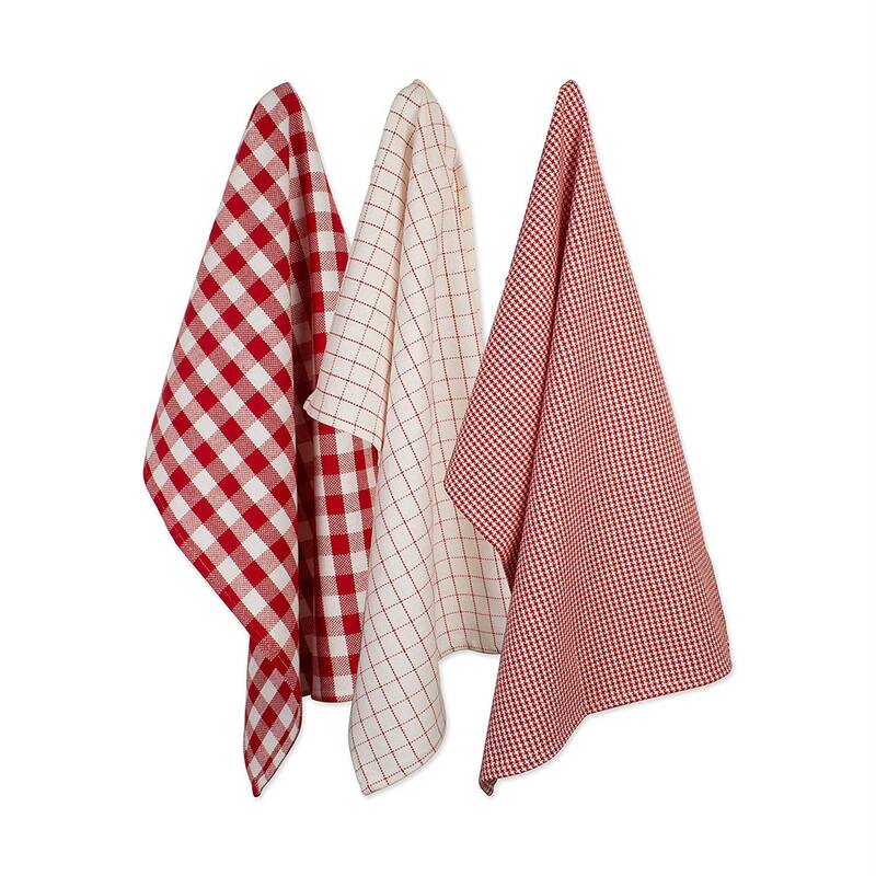 DII Pea Patch Check Heavyweight Dishcloth (Set of 4)