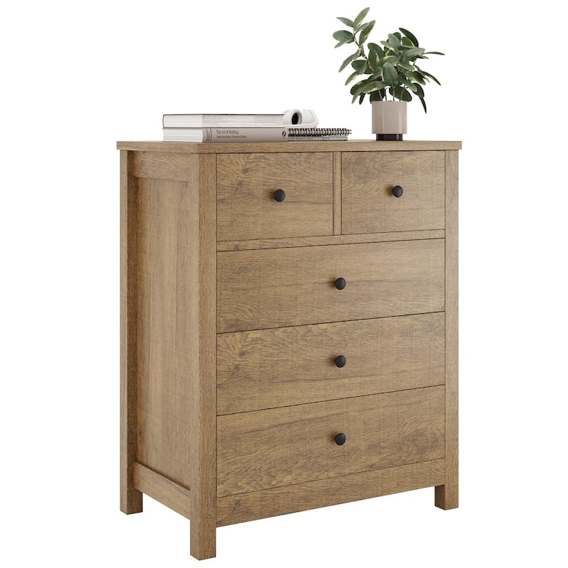 5 Drawer Dresser with Deep Space,Storage Cabinet