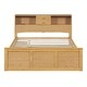 preview thumbnail 21 of 48, Full Size Bed with Trundle, USB Ports & Storage - Sleek Grey Finish