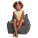 preview thumbnail 49 of 89, Bean Bag Chair for Kids, Teens and Adults, Comfy Chairs for your Room Newport Chair - Charcoal Grey