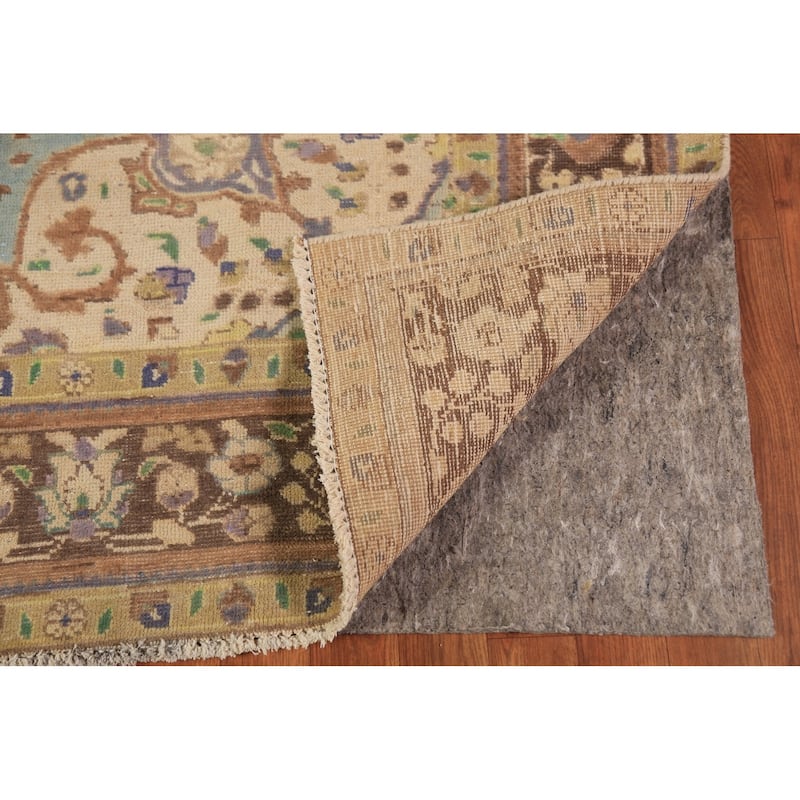 Traditional Tabriz Persian Area Rug Hand-Knotted Floral Wool Carpet - 6'4"x 9'4"