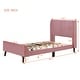 preview thumbnail 63 of 72, Twin/Full/Queen Size Velvet Upholstered Platform Bed Frame with Headboard and Wooden Slats Support, No Box Spring Needed