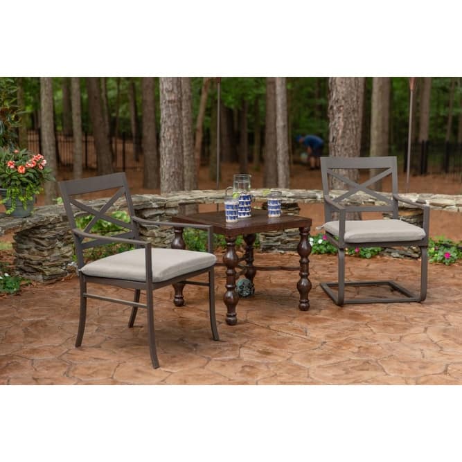 Sunbrella Solid fabric 2 pack 18 in. Square seat pad with 21 options - 18"W x 18"D x 2.5"H