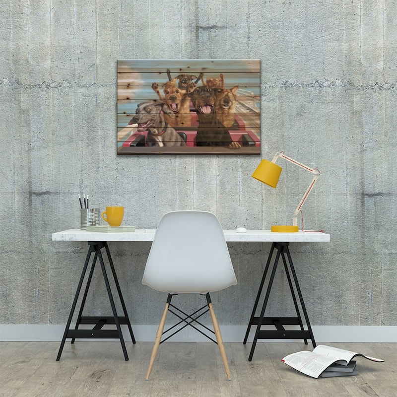 Thrill Seekers Print On Wood by Lucia Heffernan - Multi-Color