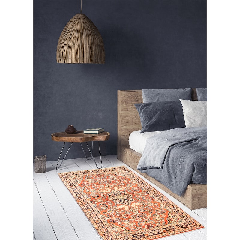 ECARPETGALLERY Hand-knotted Anadol Red Wool Rug - 4'3 x 6'11