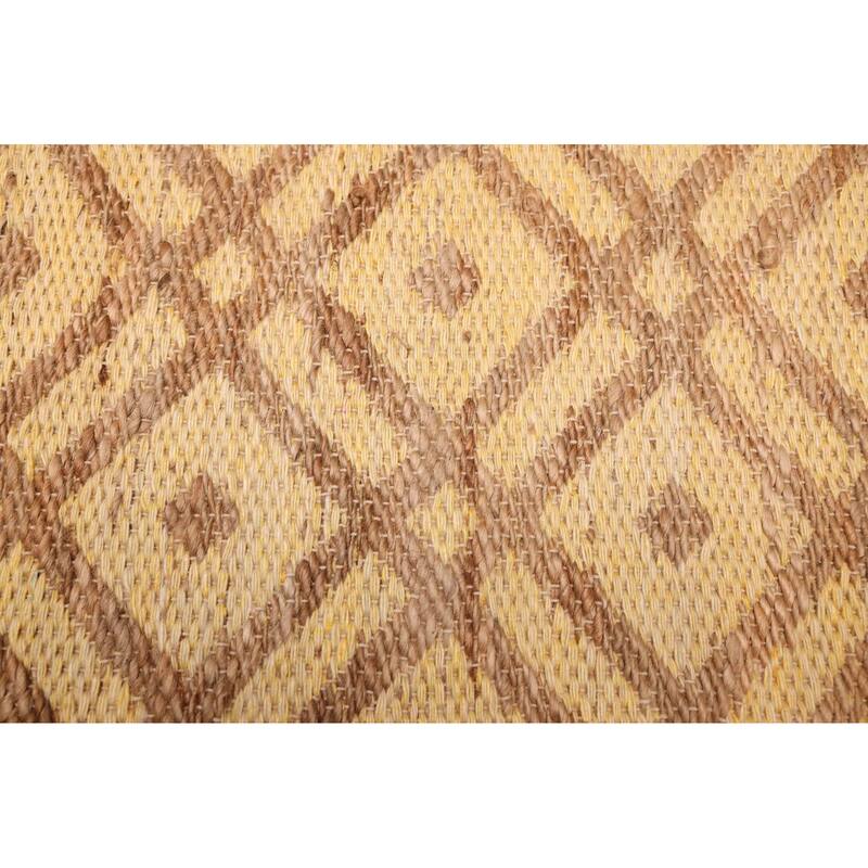 ECARPETGALLERY Flat-Weave Palas Denizli Light Gold Kilim - 5'3 x 7'6