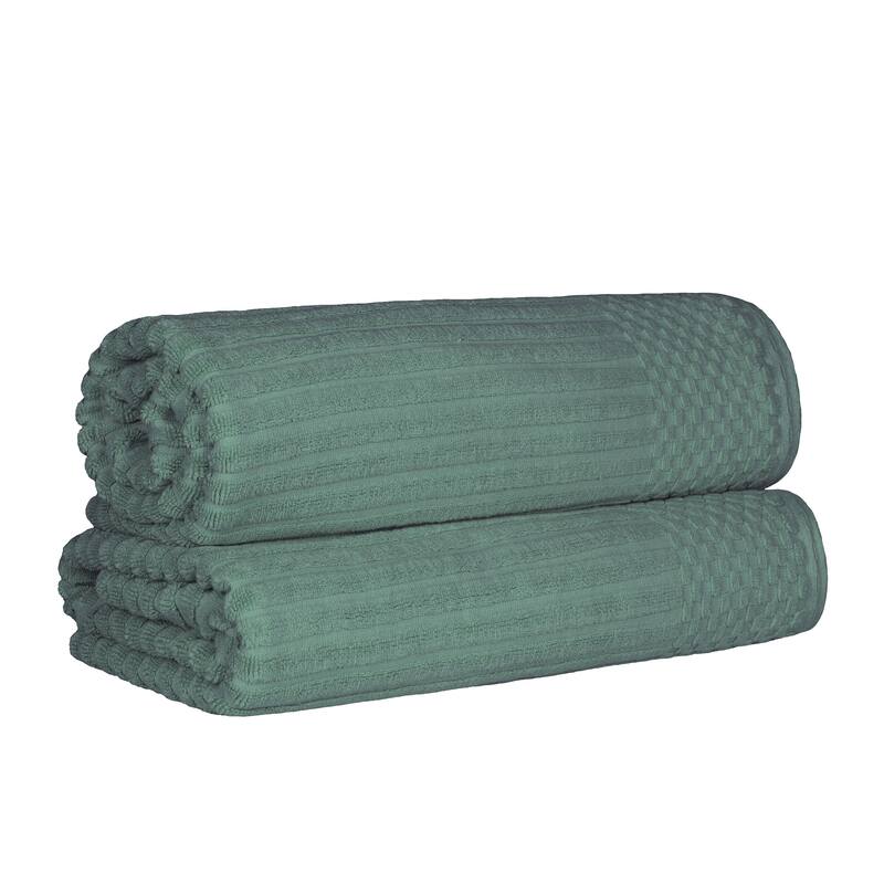 Superior Soho Ribbed Cotton Bath Sheet Set of 2