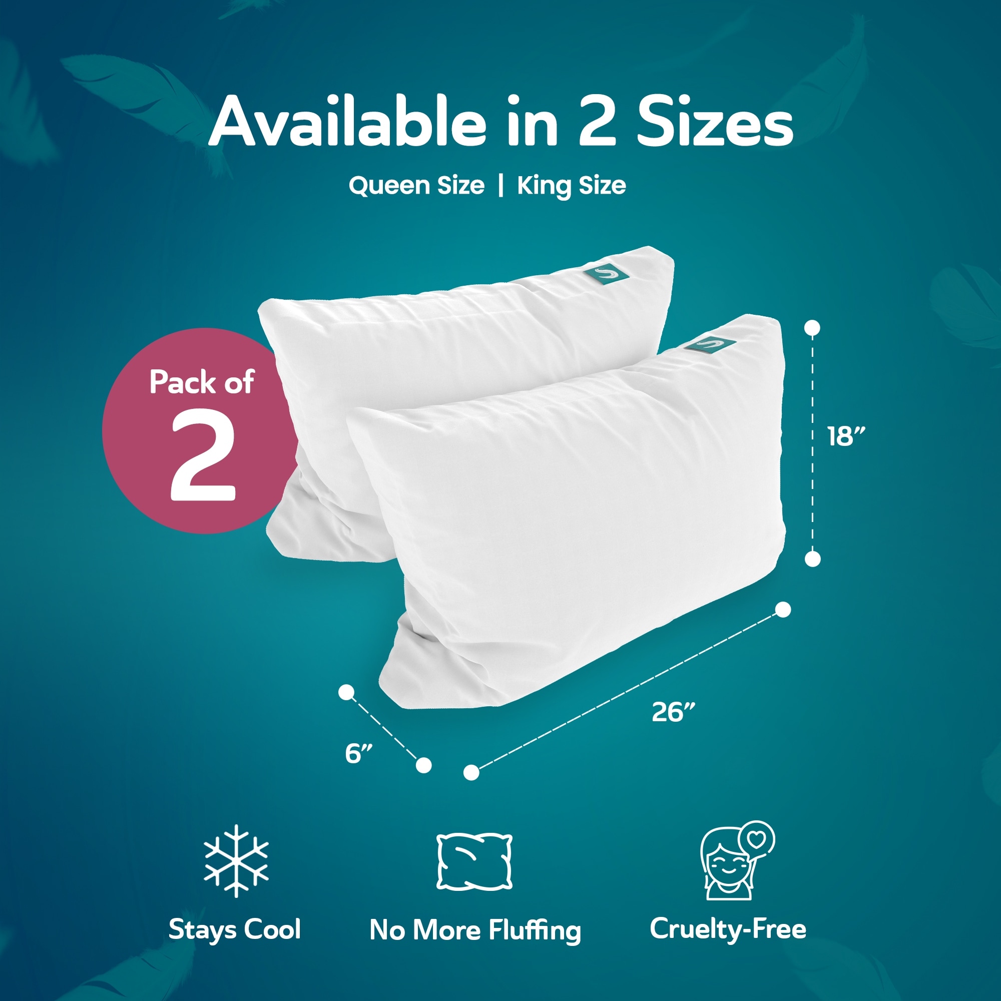 Sleepgram Bed Support Sleeping Pillow with Cover Queen Size White 2 Pack Bed Bath Beyond 37479883