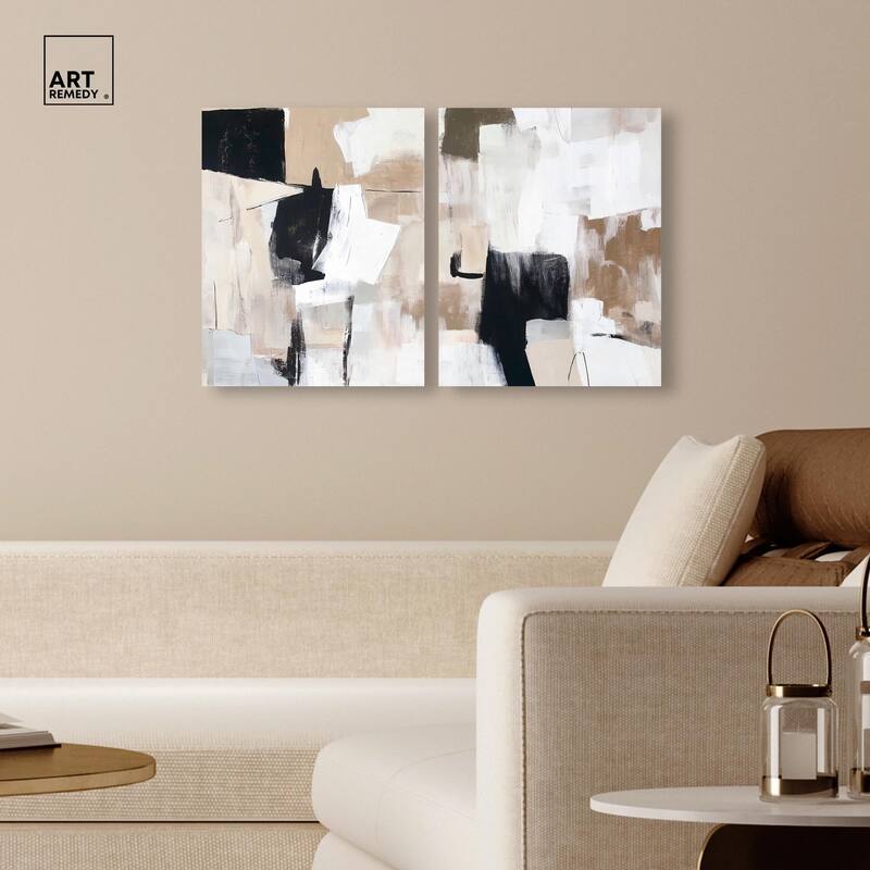 Endless Contrast Canvas Set of 2 by Art Remedy, Gallery Wrapped