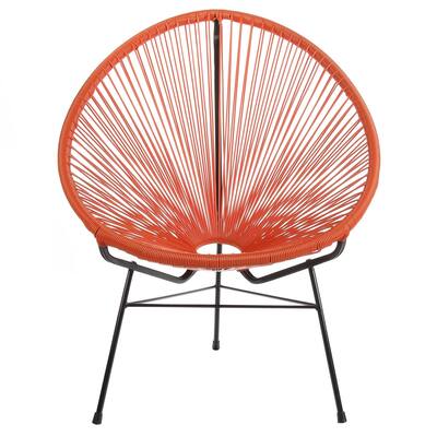 Acapulco Papasan Indoor / Outdoor Patio Lounge Chair, Orange