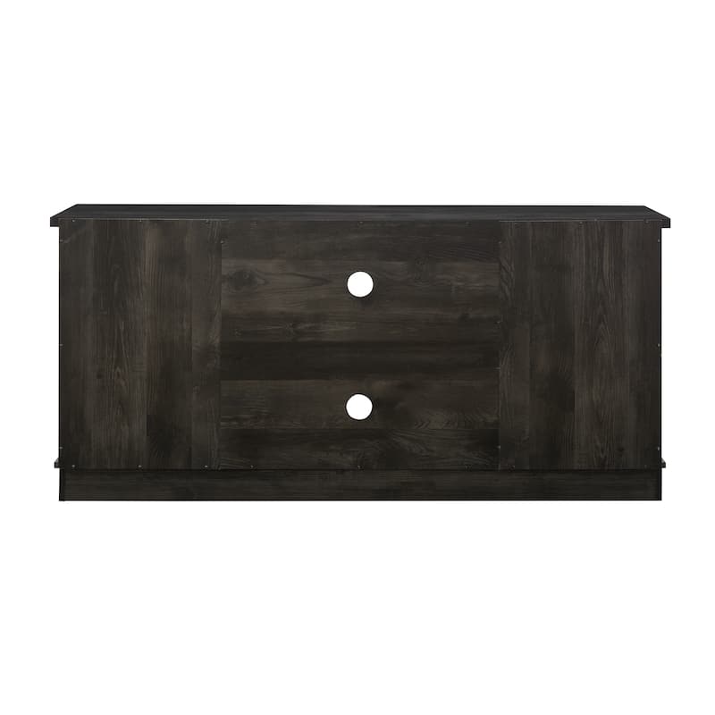 Multipurpose TV Stand, Console Table with 2 Sliding Fluted Glass Tempered Doors, Entertainment Center with Open Shelves