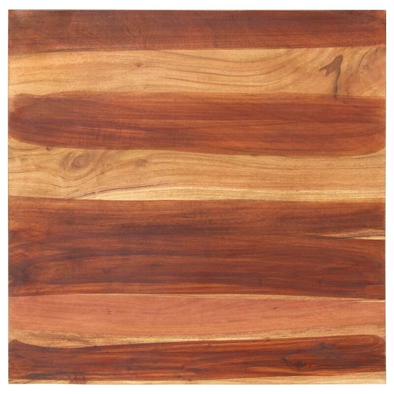vidaXL Table Top Replacement Board Dining Room Tabletop Solid Wood Acacia - 27.6 x 27.6 x 1.1 in