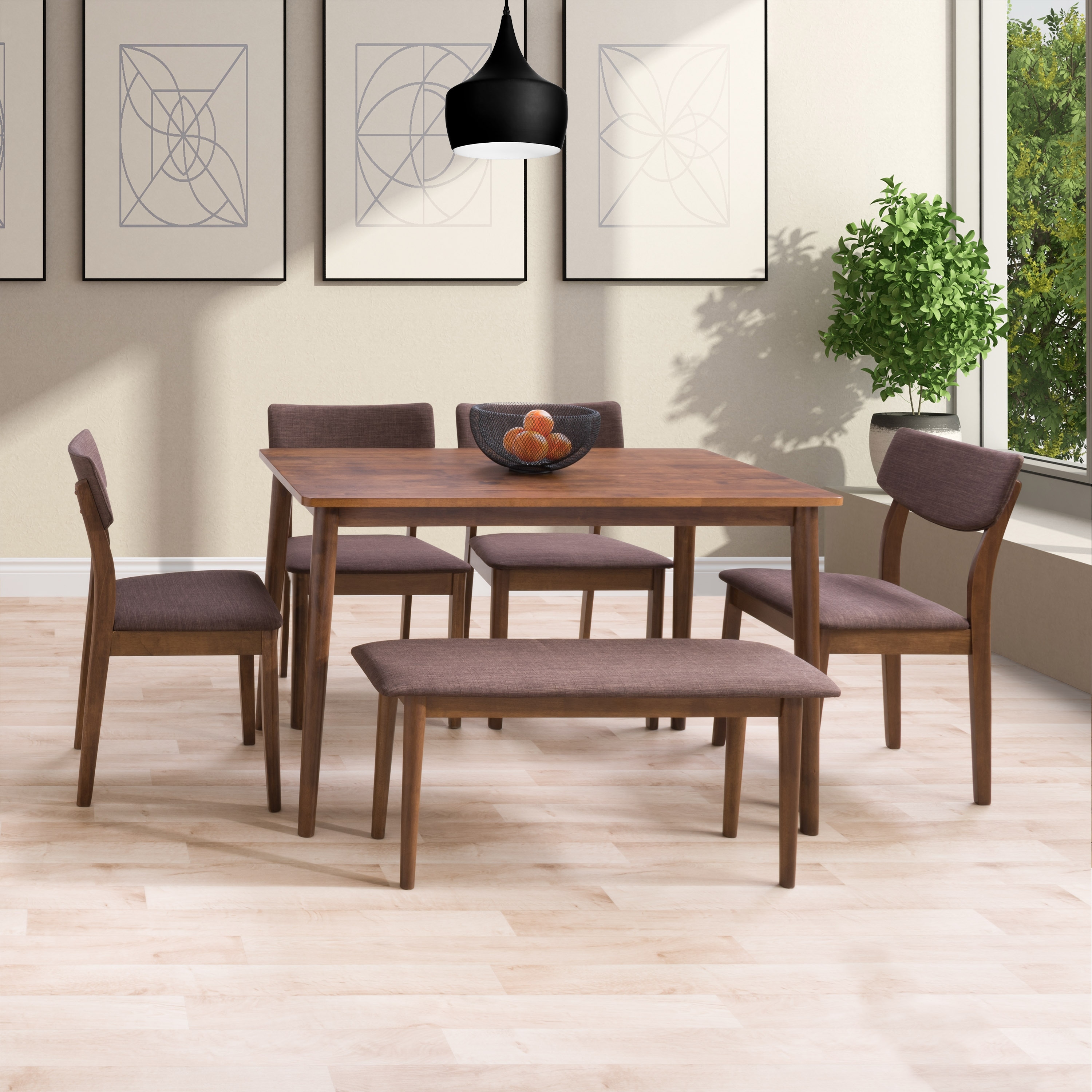 Warm wood sales dining table