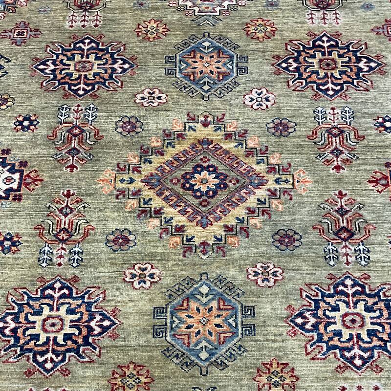 HERAT ORIENTAL Handmade Afghan Super Kazak Wool Rug - 8'10" x 12'2"