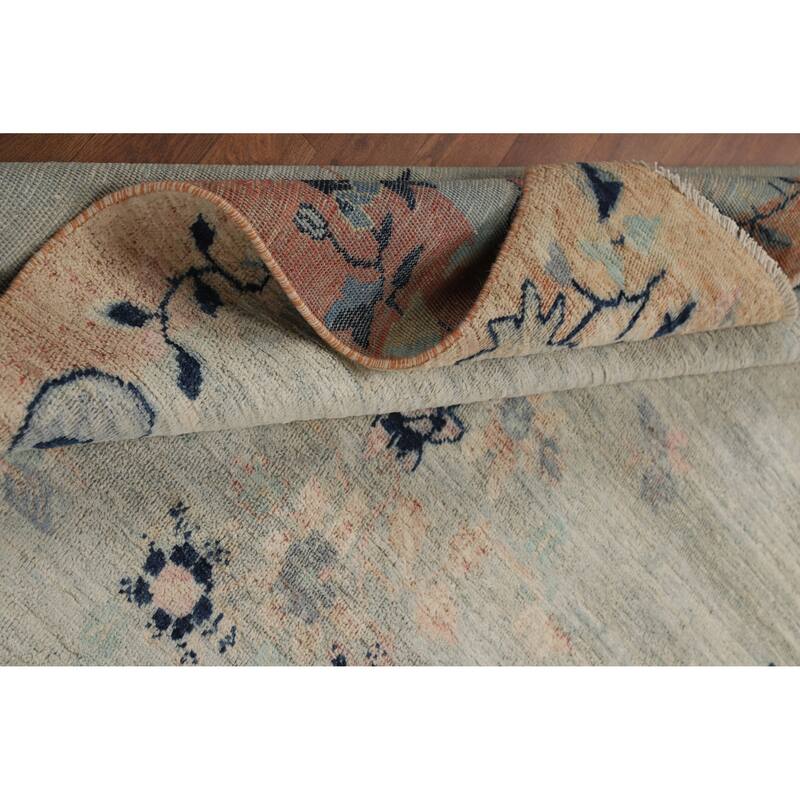 Art Deco Turkish Rug Vegetable Dye Hand-Knotted Wool Carpet - 5'0"x 7'0"