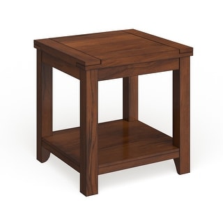 Llat Transitional Cherry 24-inch Solid Wood 1-Shelf Side Table by Furniture of America