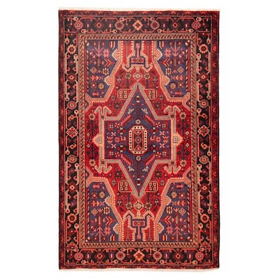 ECARPETGALLERY Hand-knotted Anadol Red Wool Rug - 4'0 x 6'5