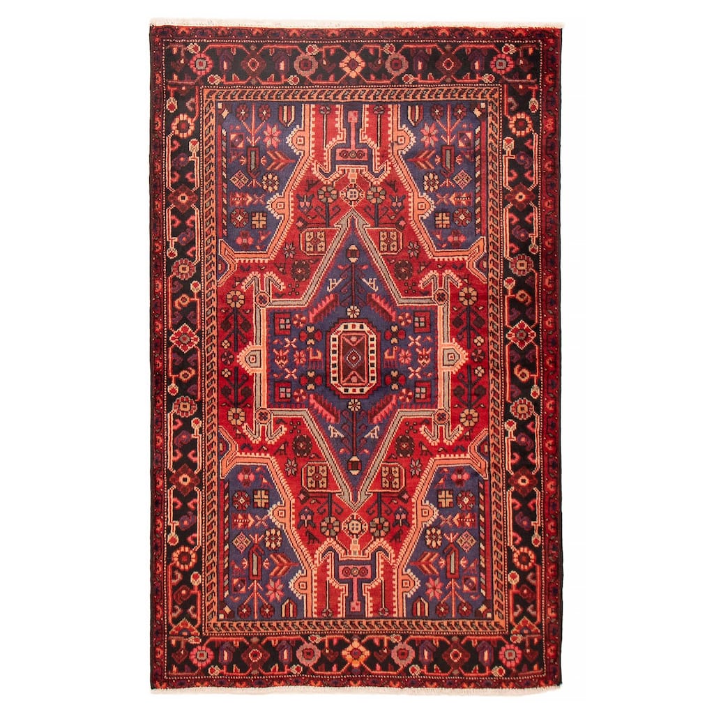 ECARPETGALLERY Hand-knotted Anadol Red Wool Rug - 4'0 x 6'5