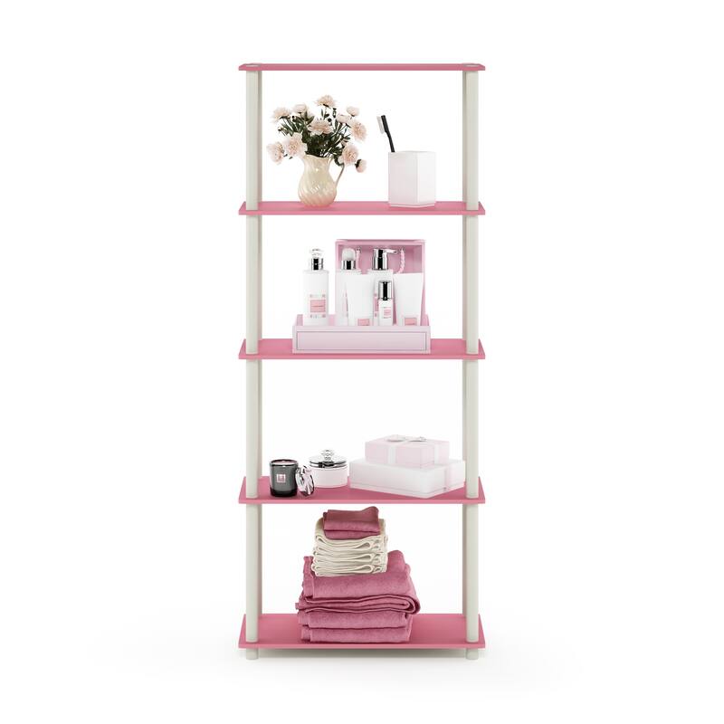 Furinno Turn-N-Tube 5-tier Multipurpose Display Rack Shelf - Pink