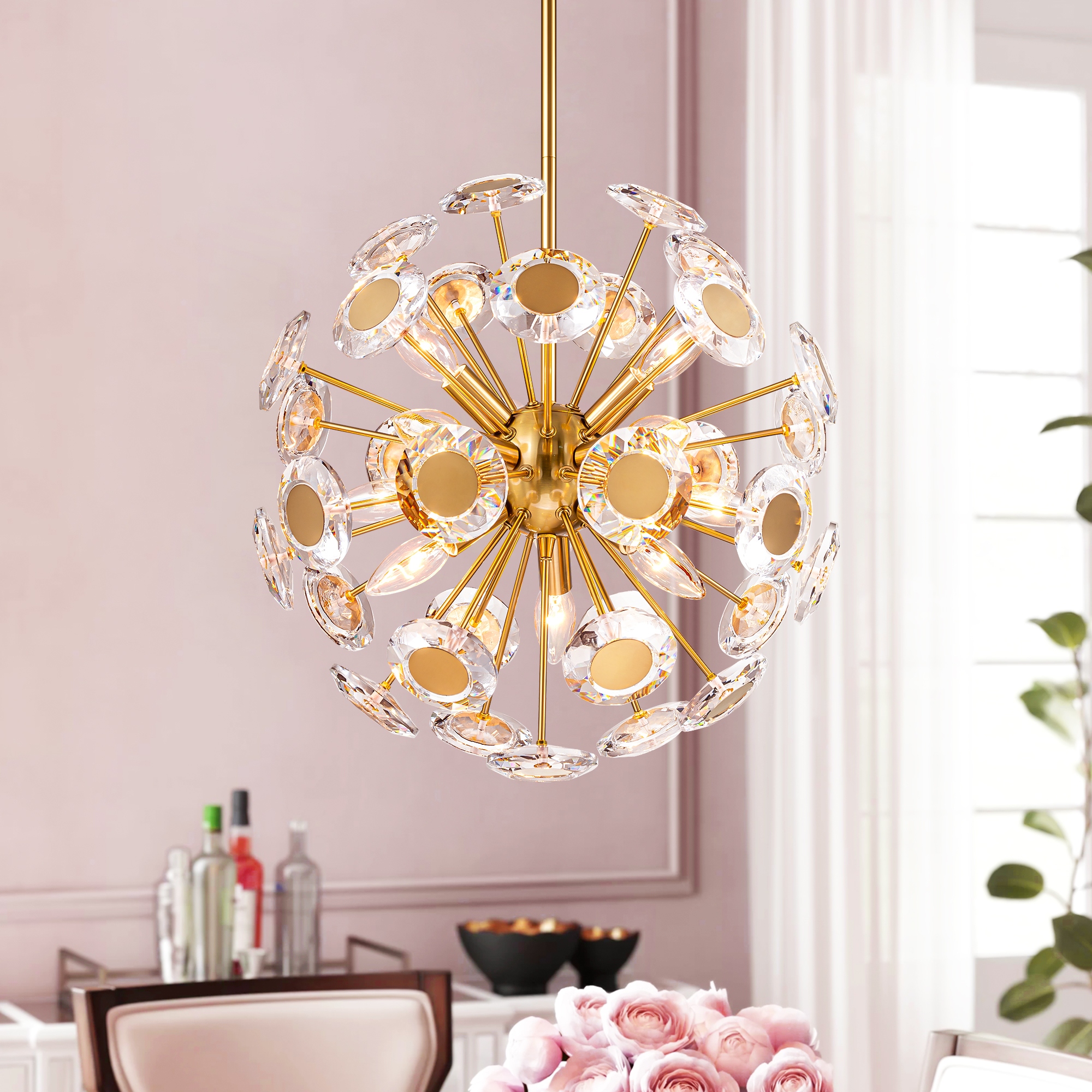 Starburst crystal chandelier hotsell