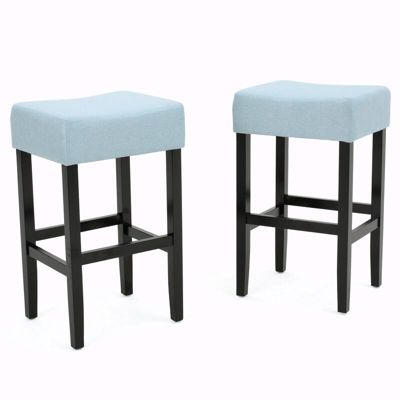 Set of 2, 26.75" Backless Leather Counter Height Barstools