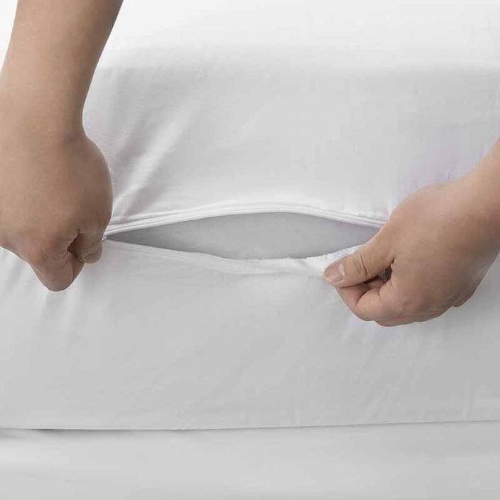 Allergy Care 100% Cotton Breathable Mattress Protector, Zippered Encasement, Blocks Dust Mites, Pollen and Pet Dander