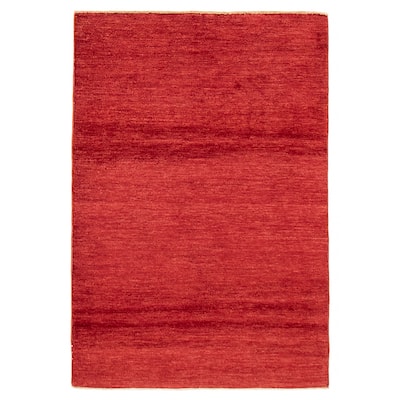 Pak Finest Gabbeh Red Rug 3'10" x 5'7" - 3'10 x 5'7