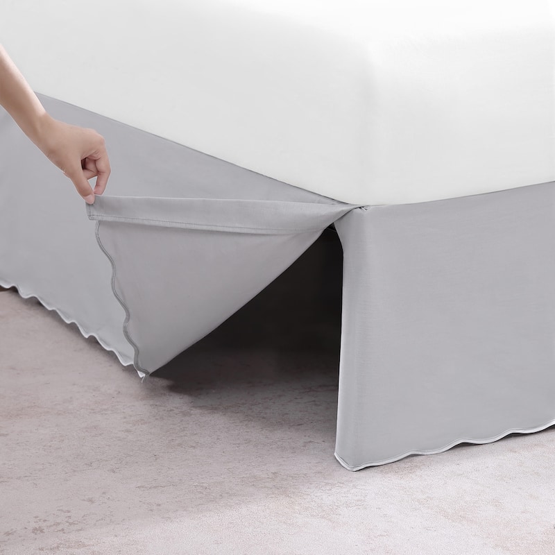 Stone Cottage Solid Scallop Cotton Bedskirt