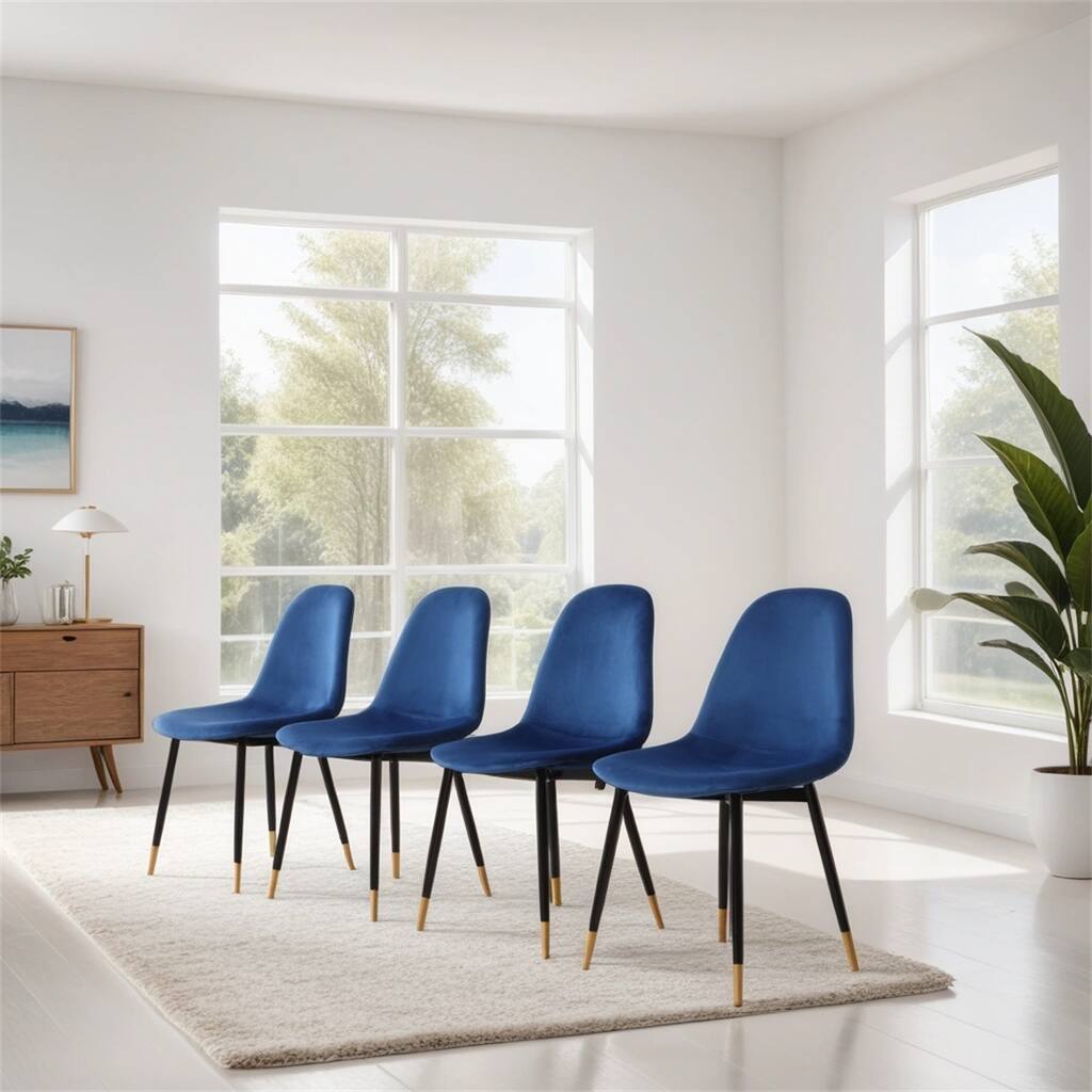 Contemporary Fabric Dining Chairs,Set of 4