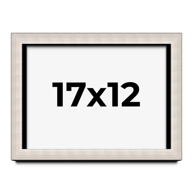 17x12 Shadow Box Frame Silver Real Wood Contemporary Shadowbox Display Frame UV Acrylic Front Acid Free Backing and Hardware