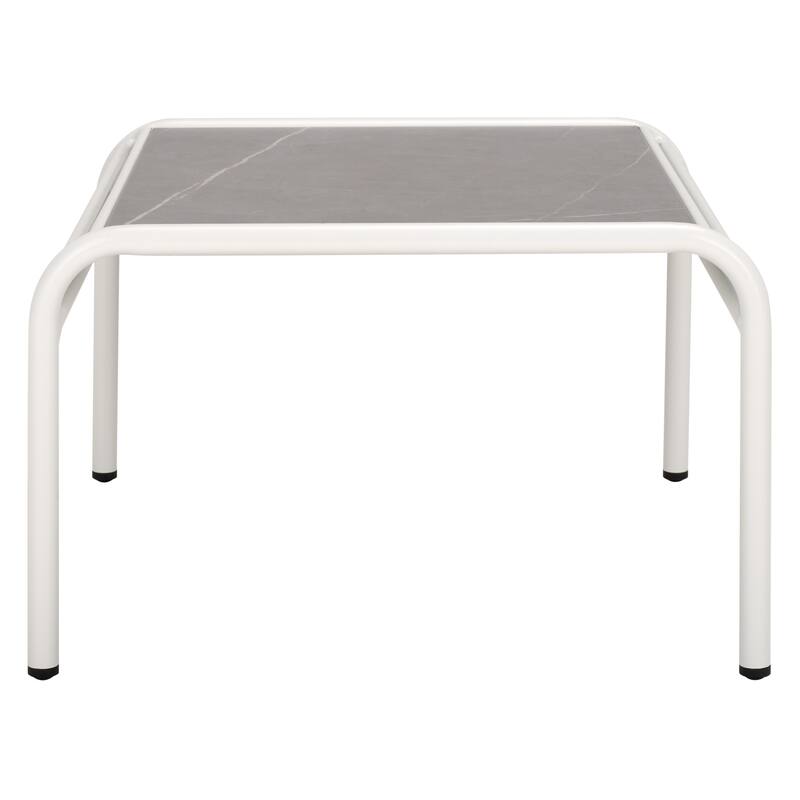 SAFAVIEH Outdoor Patio Furniture Core Sintered Stone Coffee Table, Fully Assembled - 26"W x 24"D x 17"H