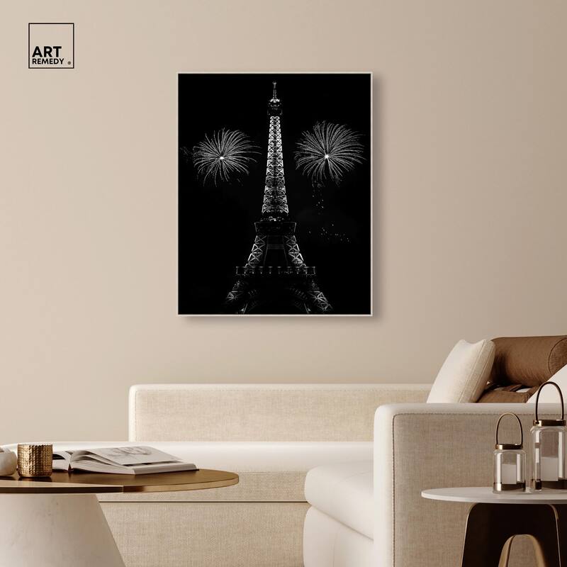 Fireworks Over Paris Canvas by Art Remedy
