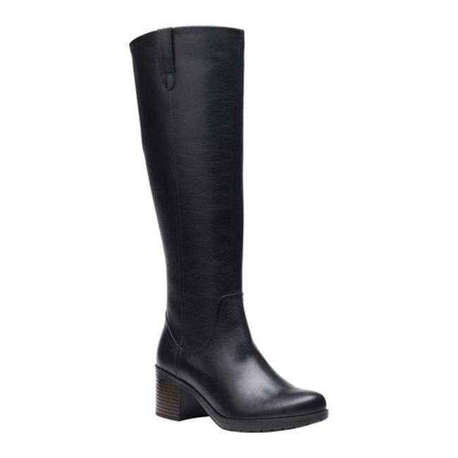 clarks ladies black knee high boots