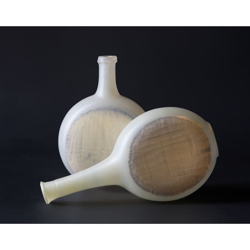 Glass Tabletop Bottle Vase - 11"