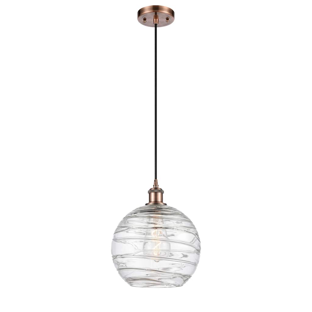 Innovations Lighting Ballston Athens Deco Swirl - 1 Light 10" Cord Hung Mini Pendant