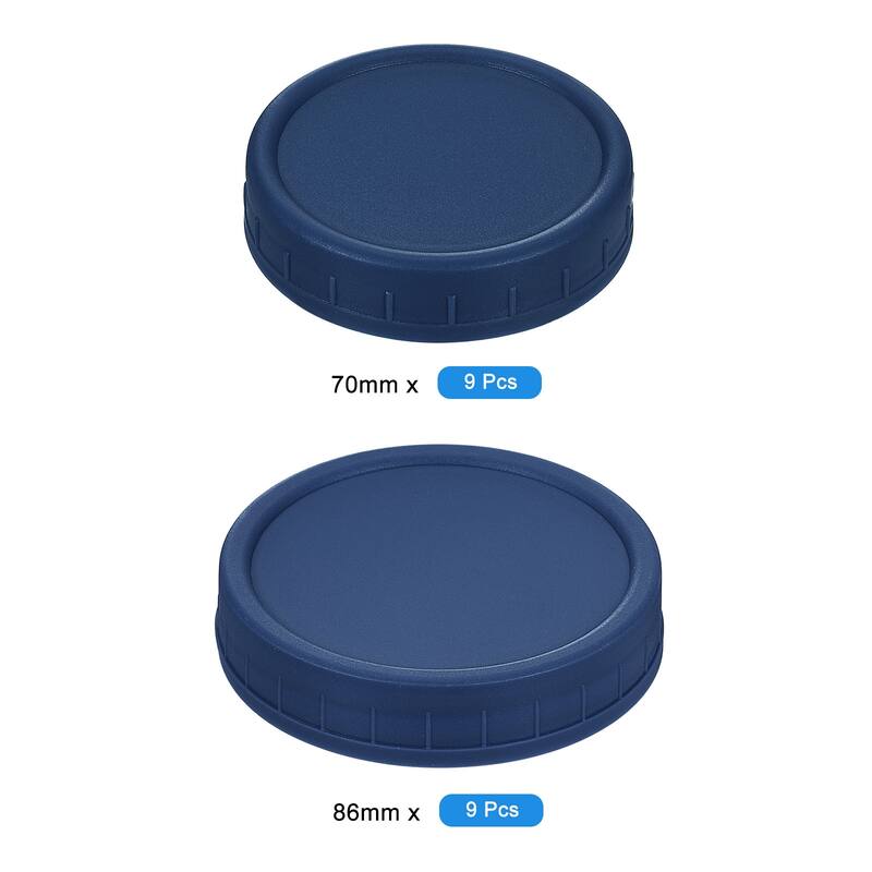 18Pcs Mason Jar Lid with Silicone Ring, 9 Regular Mouth&9 Wide Mouth
