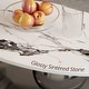 preview thumbnail 36 of 34, 51" Modern Pandora Oval Coffee Table with Glossy Sintered stone top, Luxury Coffee Table, Stainless Steel Legs for Livingroom