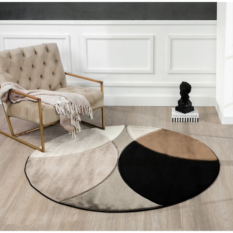 Rhodes Collection Abstract Circle Area Rug