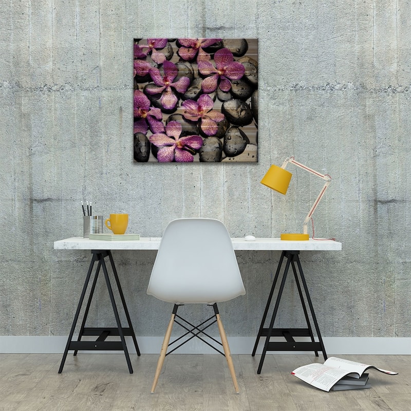 Zen Pebbles II Print On Wood by PhotoINC Studio - Multi-Color