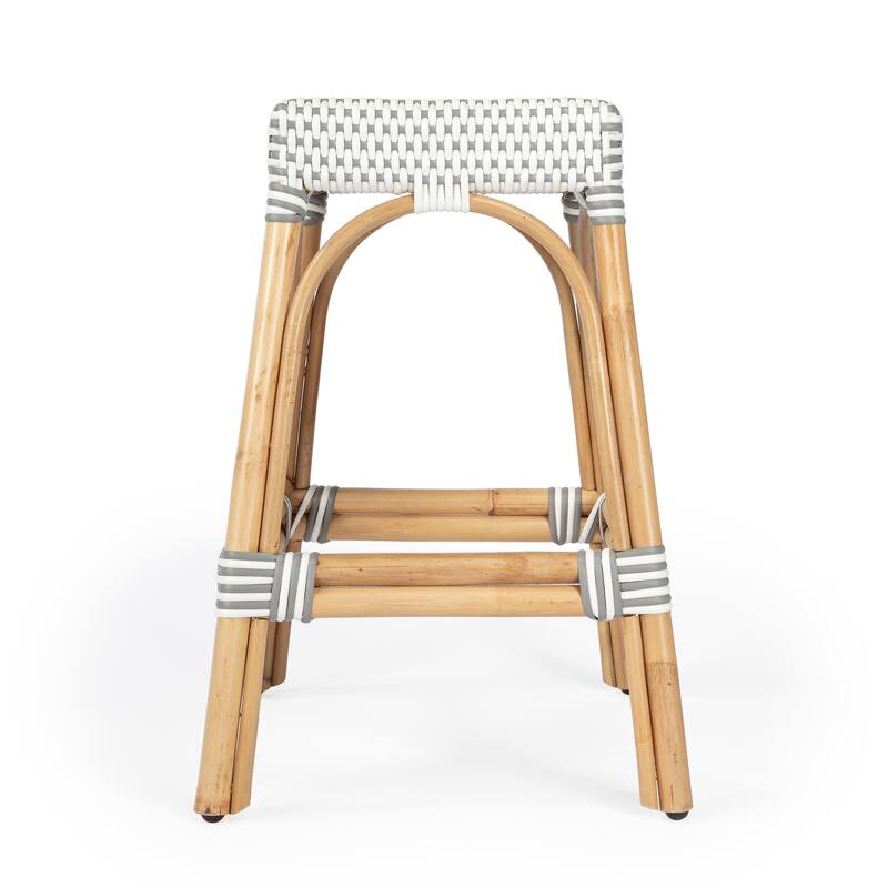 Robias 24.5" Rattan Rectangular Counter Stool