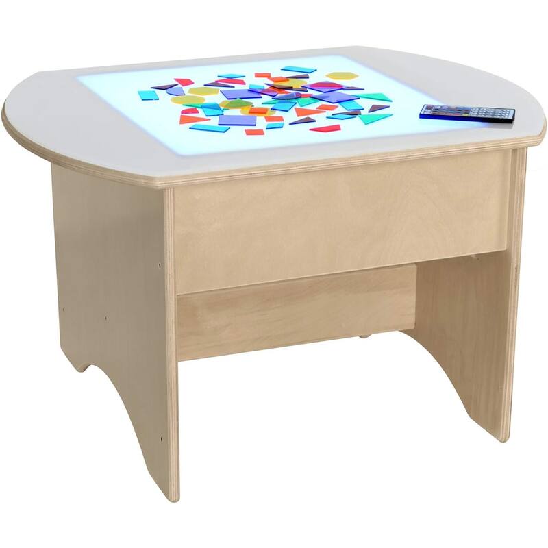 Wood Designs Baltic Birch Plywood 30" Kids Brilliant Light Table Without Storage for Preschool, Kindergarten - 18"
