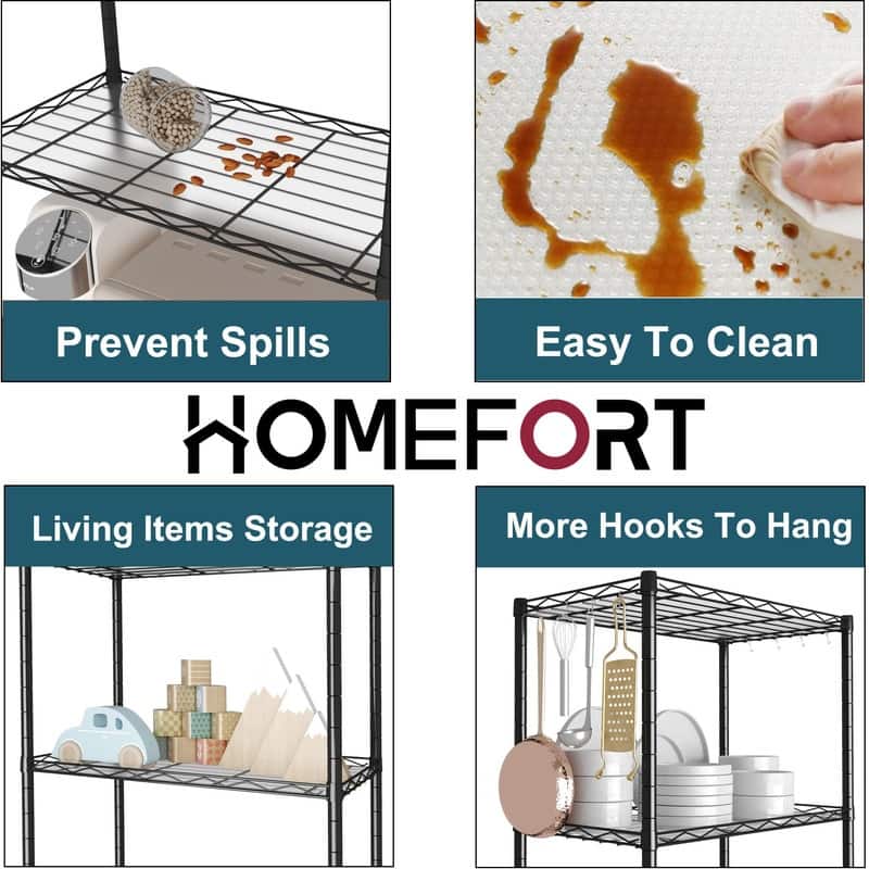 Shelf Liners and Hooks for Kitchen