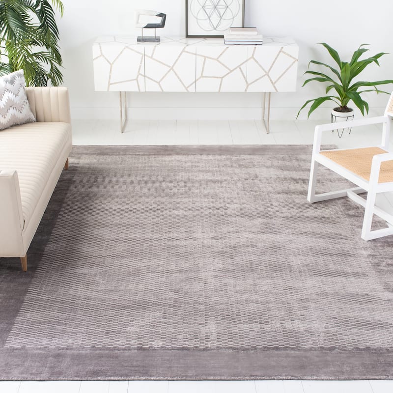 SAFAVIEH Handmade Mirage Liuda Modern Abstract Viscose Rug - 8' x 10' - Grey