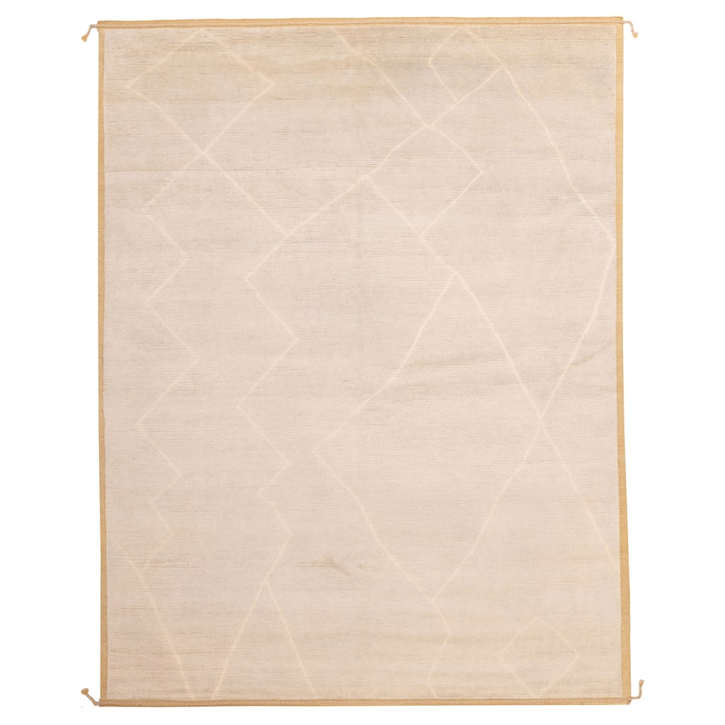 ECARPETGALLERY Hand-knotted Pak Finest Marrakesh Light Grey Wool Rug - 9'3 x 11'10